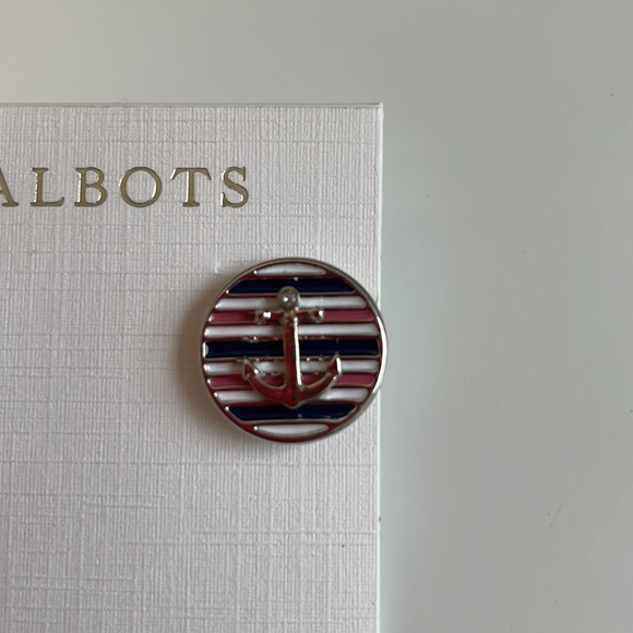 Talbots Nautical Design Anchors Away Red/White/Blue Stud Earrings - Picture 4 of 6